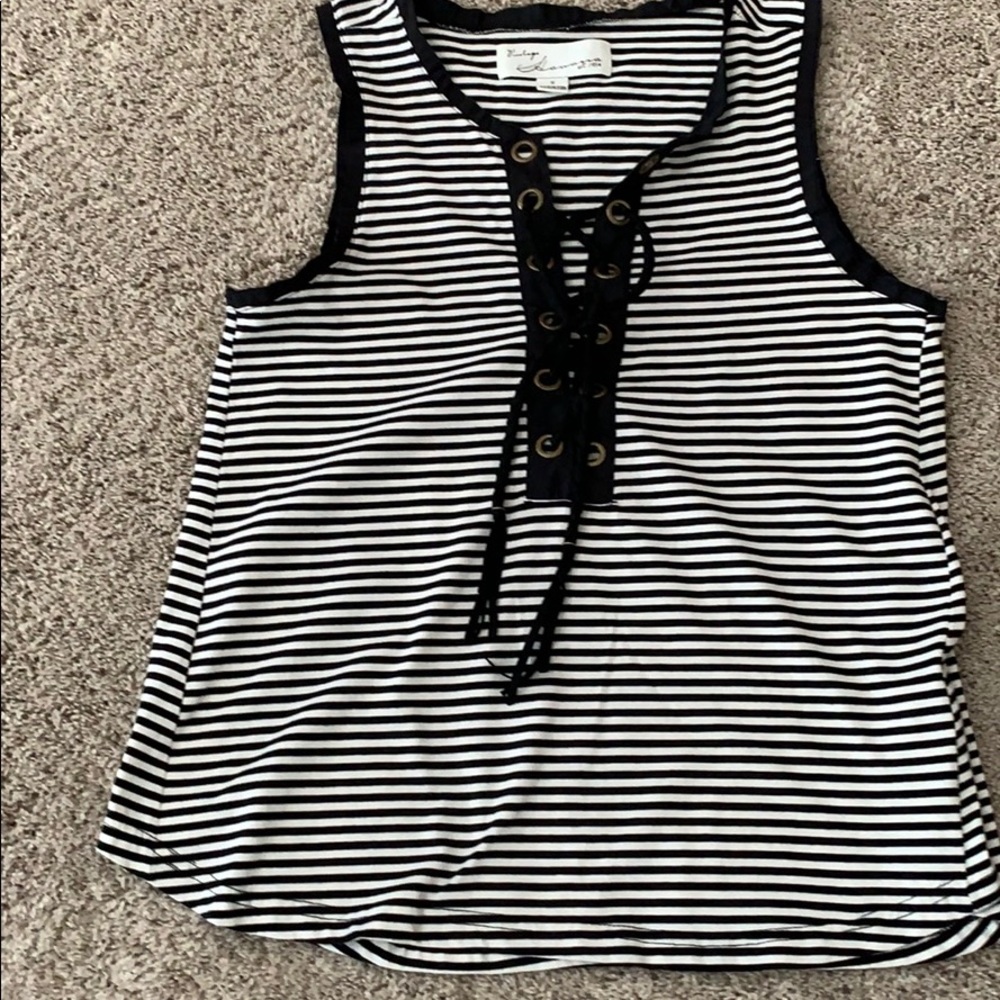 Vintage Havana lace up tank top
